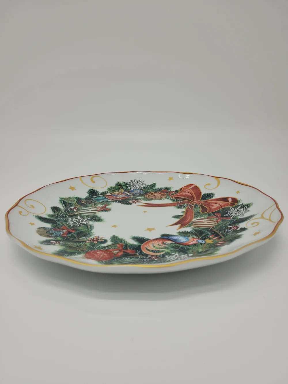 Williams Sonoma Twas The Night Before Christmas Holiday Wreath Plate NEW FLAW